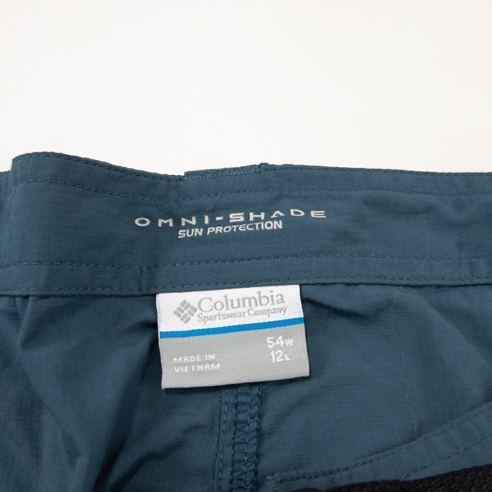 Columbia Silver Ridge Cargo Shorts Mens 53x12 Blue Nylon Belted Outdoor Hiking - Picture 5 of 12
